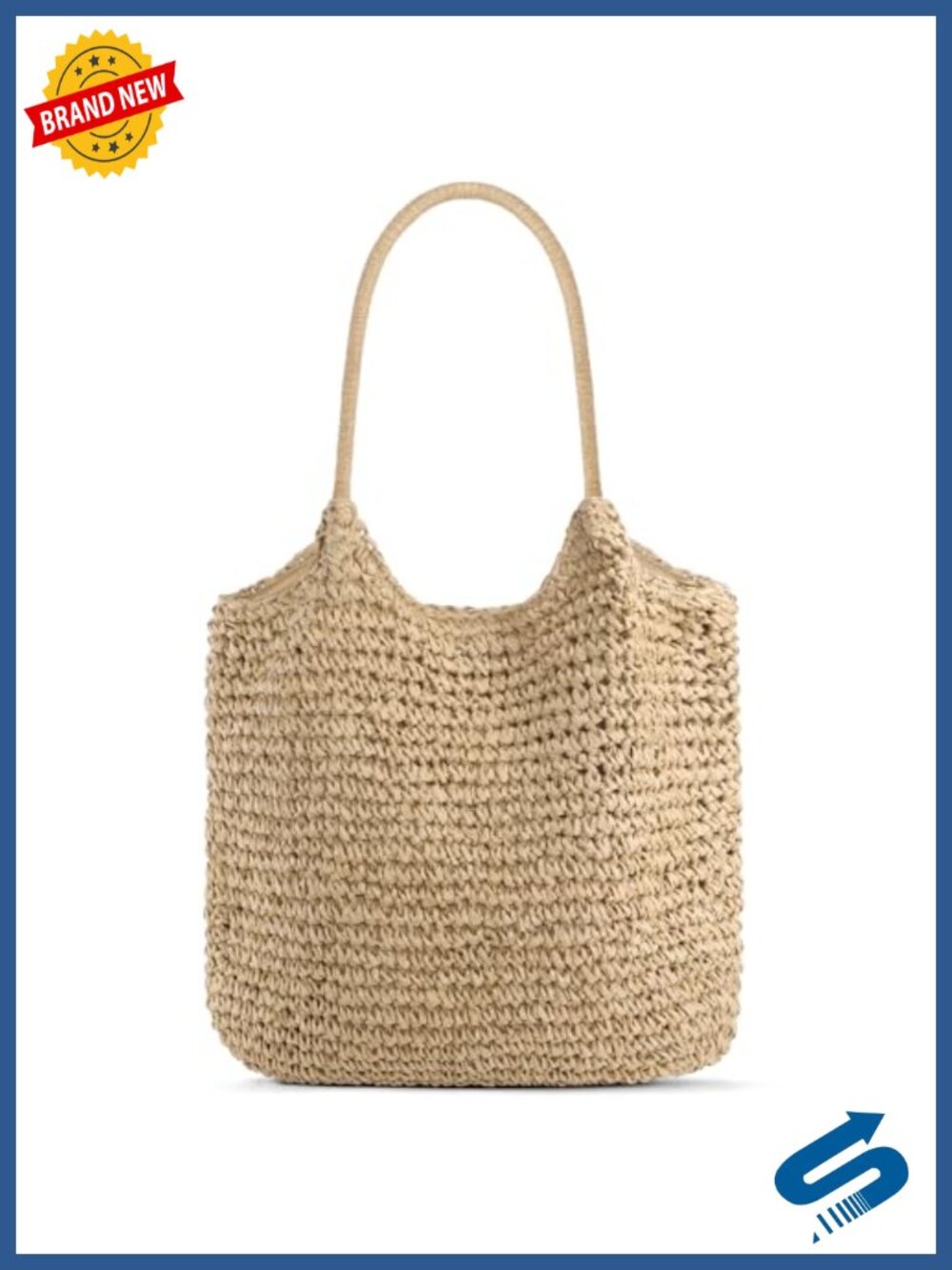 Large Straw Tote Bag Beach Woven Purse with Tassels for Vacation